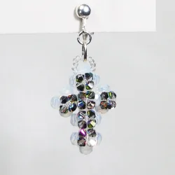 Clips  - Silver brass - Earrings Stella - Clips  - Silver brass - Laiton argenté